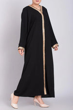 Load image into Gallery viewer, Embroidered Black Abaya