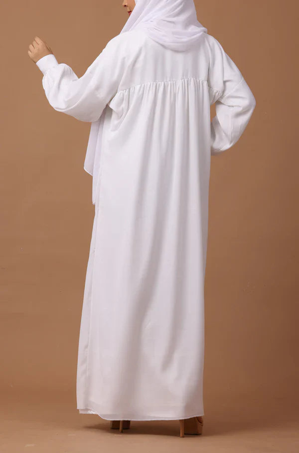 Deep Blush Nida Abaya Dress