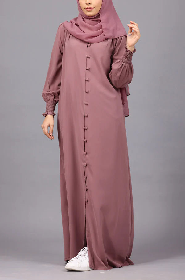 Elastic Cuff Simple Abaya