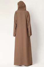 Load image into Gallery viewer, Simple Everyday Abaya - Front Open Almond