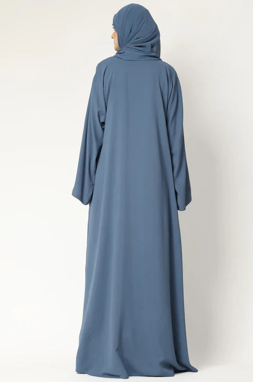 Elegant  Modest Maxi Dress with Flared Sleeves – Abaya Style for Muslim