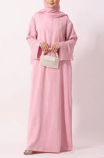 Load image into Gallery viewer, Luxury Floral Abaya Dress Powder Blue