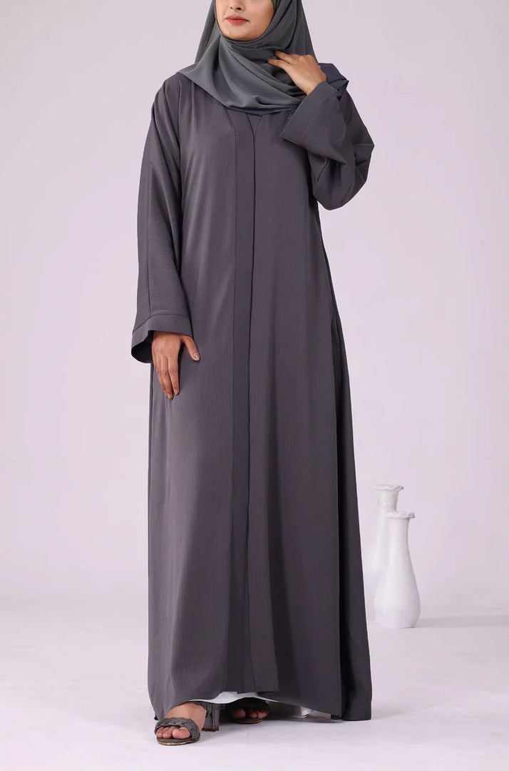 Grey Zoom Abaya
