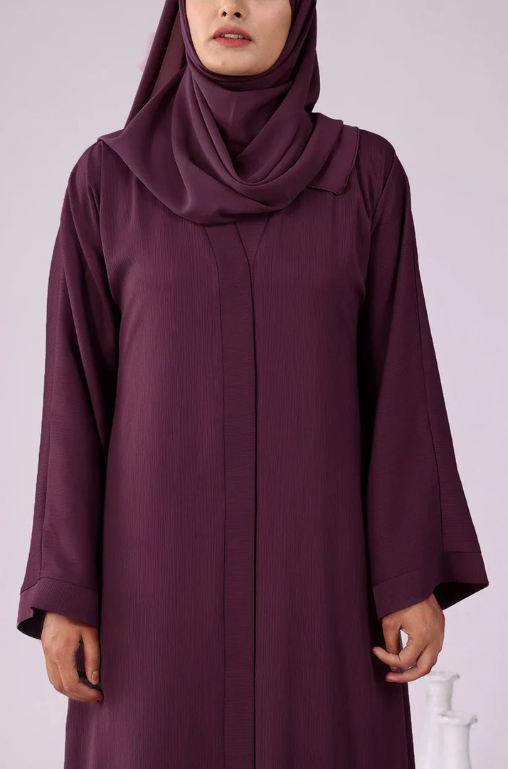 Dark Plum Zoom Abaya